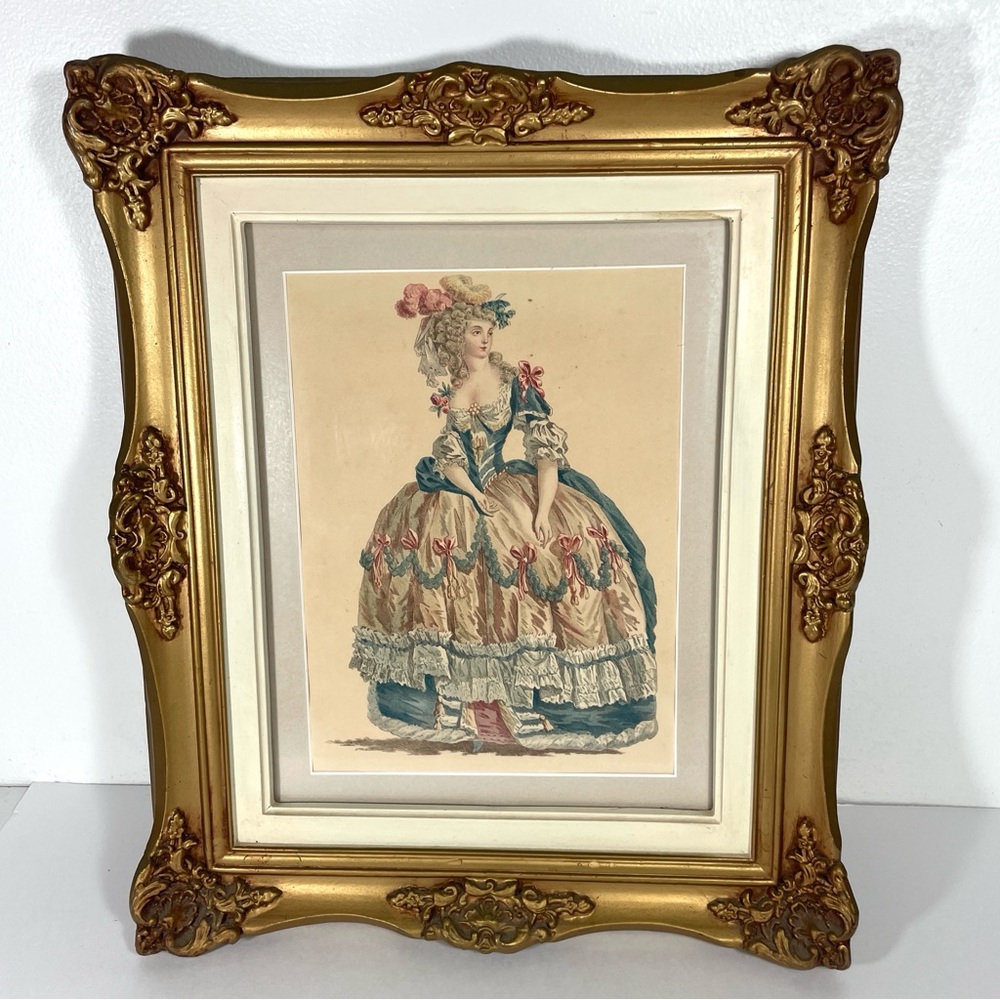 Lady’s Elaborate Ball Gown by Augustin de Saint Aubin Framed Print
